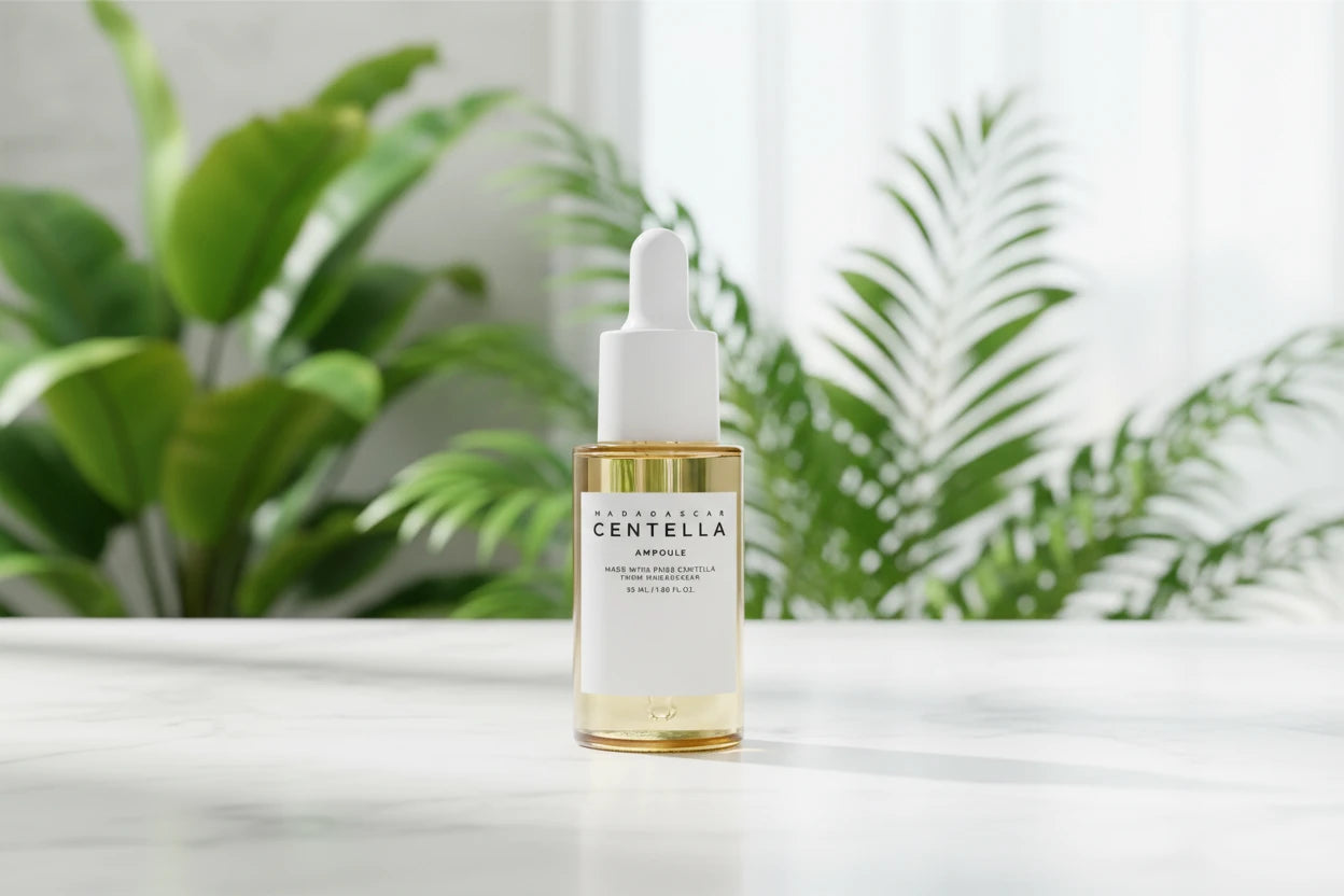 Madagascar Centella Asiatica Serum 55ml - Sensitive skin soothing formula with acne fighting，deep moisturizing benefits for face